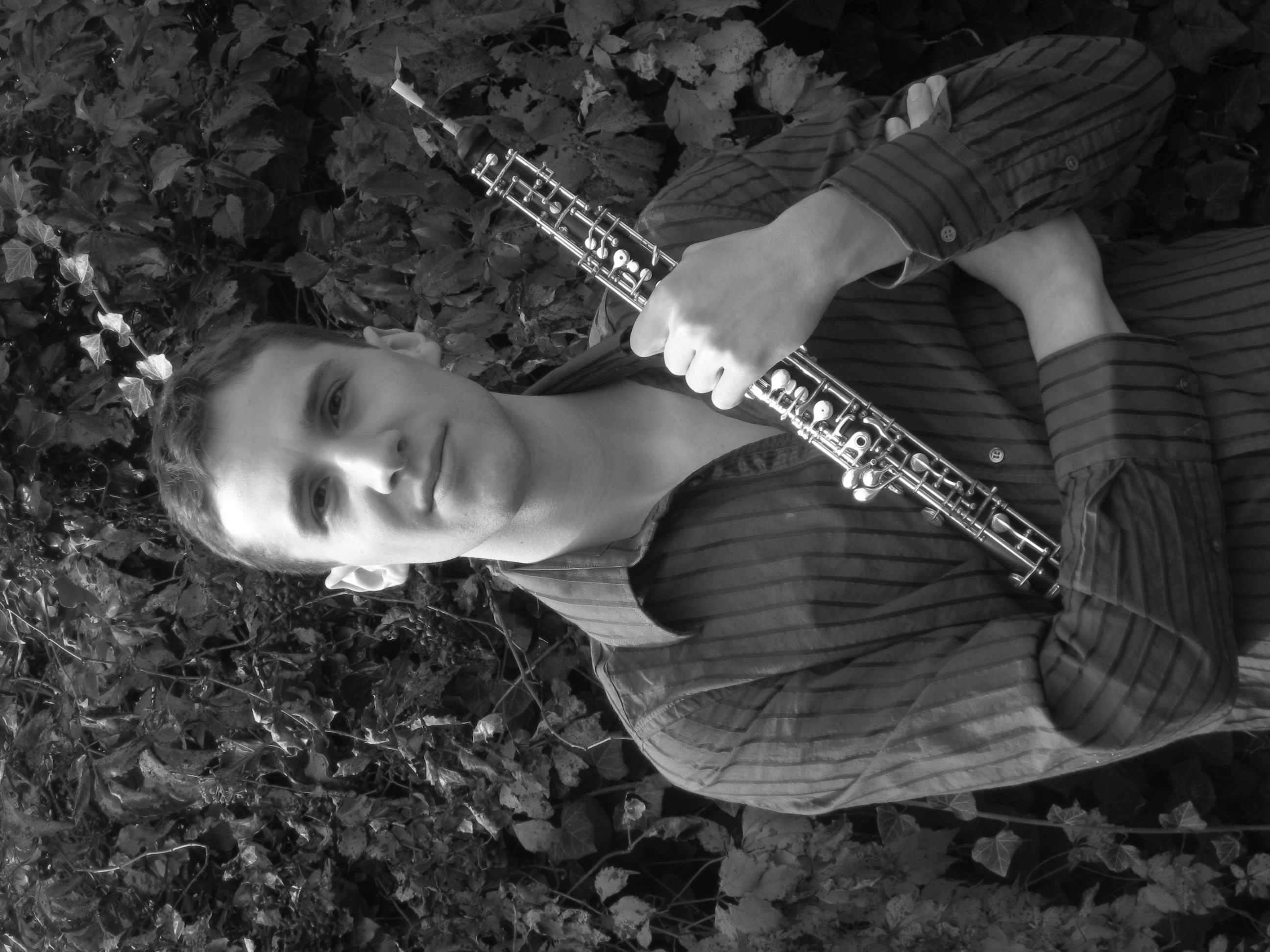  Portrait Anselm Wohlfahrt mit Oboe 